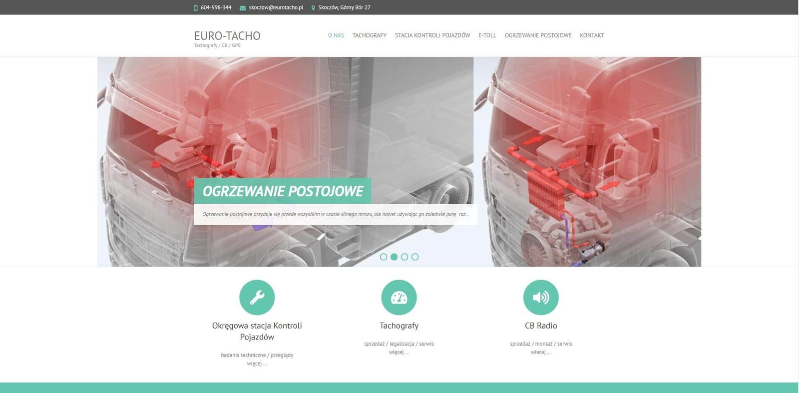Eurotacho - stacja kontroli pojazdów Skoczów - realizacja Pozycjoner.net