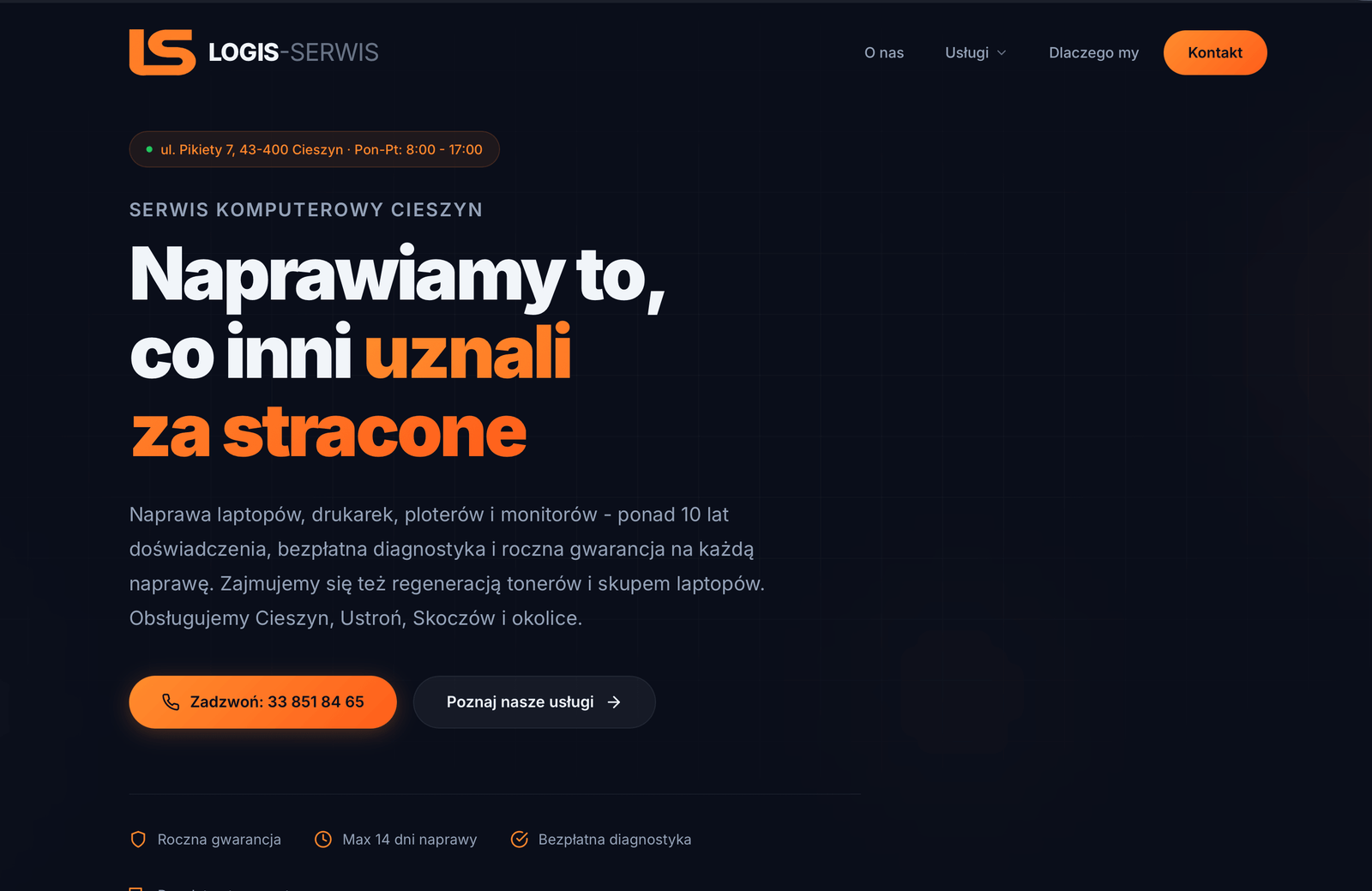 Serwis Logis Cieszyn - realizacja Pozycjoner.net