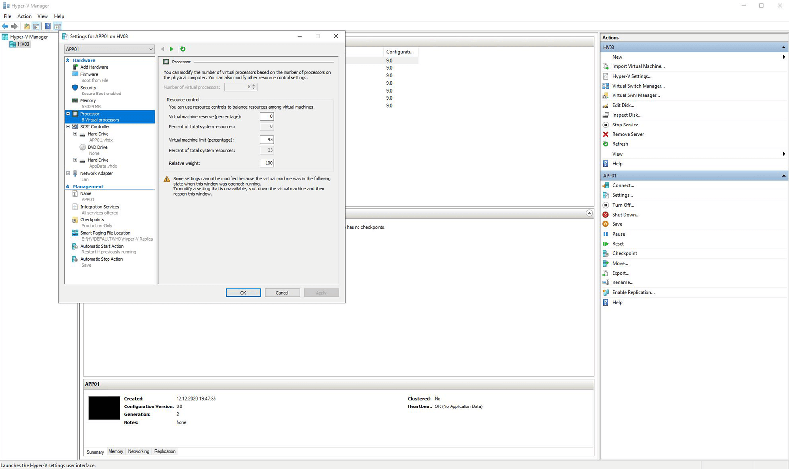 Konsola Hyper-V Manager